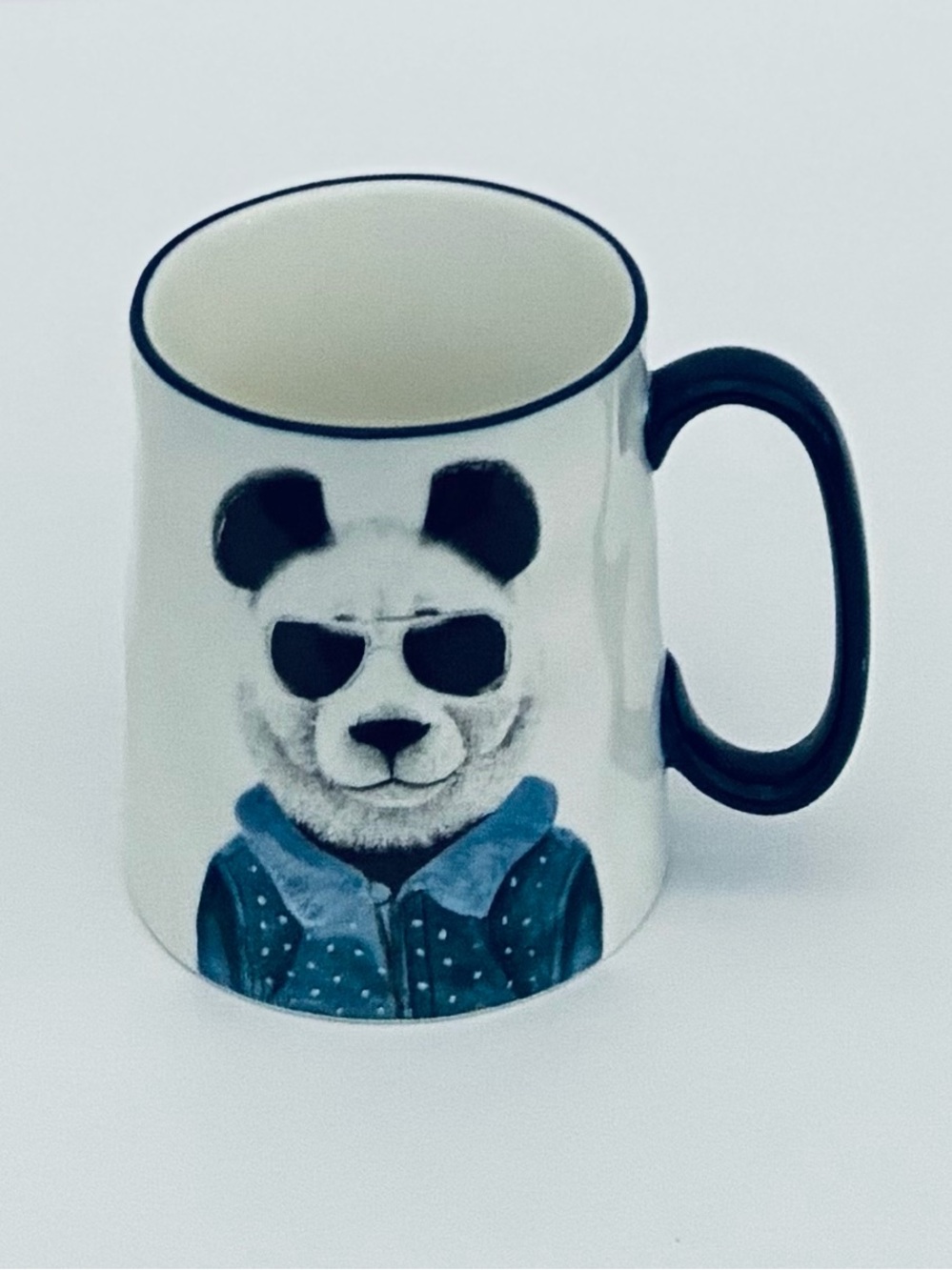 Signature Housewares Hipster Panda Mug 14 oz Sunglasses Denim Jacket